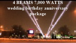 4 BEAMS 7,000 WATTS wedding birthday anniversary package